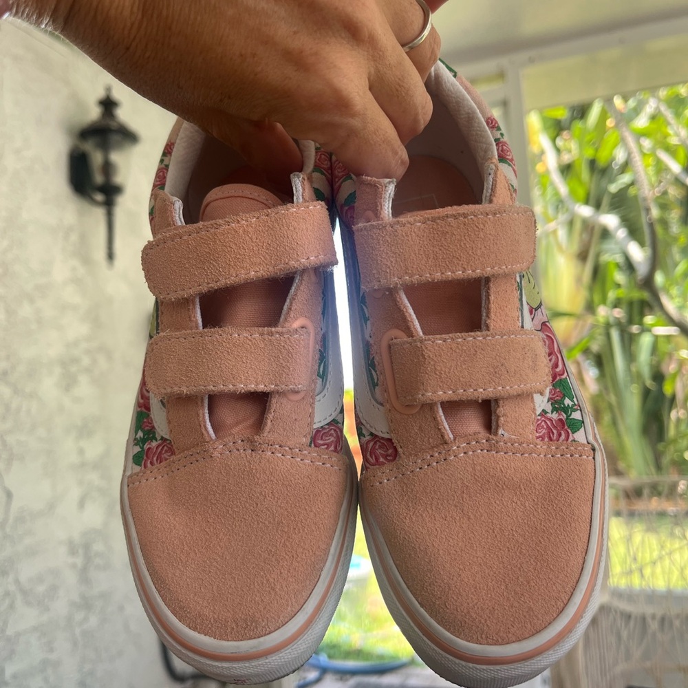 Vans old skool Peach Floral Frog Sneakers - Picture 7 of 11